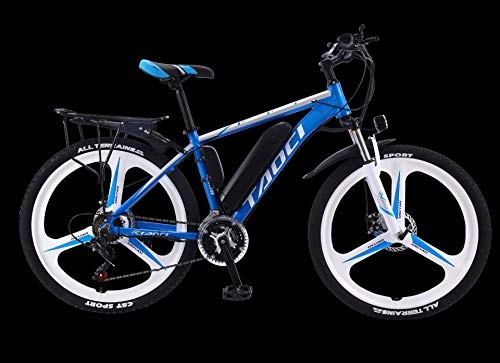 Electric Mountain Bike : Electric Bike, E-bike Adult Bike with 350 W Motor 36V 13AH Removable Lithium Battery 27 Speed Shifter for Commuter Travel, Blue