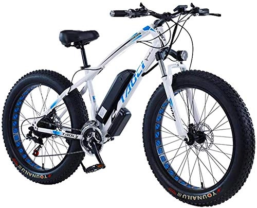 Electric Mountain Bike : Electric Bike Electric Mountain Bike 26 Inch Fat Tire Electric Bike 48V 1000W Motor Snow Electric Bicycle With 21 Speed Mountain Electric Bicycle Pedal Assist Lithium Battery Hydraulic Disc Brake for