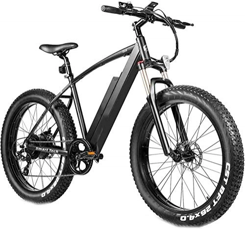 Electric Mountain Bike : Electric Bike Electric Mountain Bike 4.0 Fat Tire Electric Bicycle 26inch 48V 500W Mountain Snow Electric Bikes for Adults Suspension Shock Absorber Fork Rebound Lock Out 7-Speed Gear Shifts Recharge
