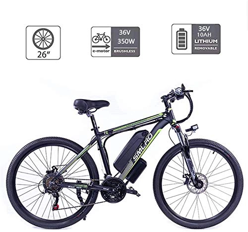 Electric Mountain Bike : Electric Bike Electric Mountain Bike Electric Bicycles for Adults, 360W Aluminum Alloy Ebike Bicycle Removable 48V / 10Ah Lithium-Ion Battery Mountain Bike / Commute Ebike for the jungle trails, the snow,
