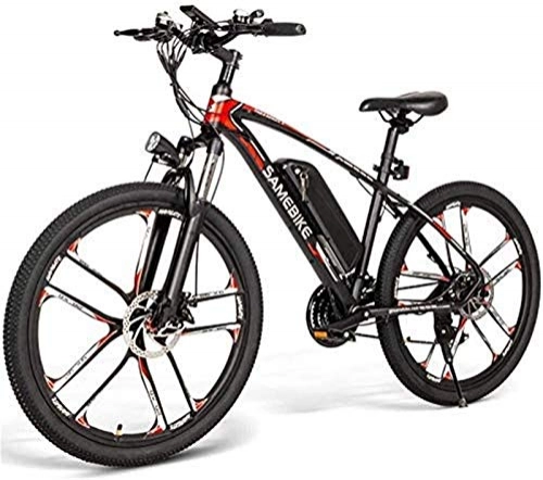 Electric Mountain Bike : Electric Bike Electric Mountain Bike Electric Mountain Bike, 26" Removable Lithium-ion Battery Electric Bicycle, (48V 350W 8Ah) Disc Brake, Adult Riding Exercise Bike (Color : Black) for the jungle tr
