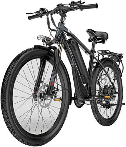 Electric Mountain Bike : Electric Bike Electric Mountain Bike Electric Mountain Bike for Adult, 26 Inch 400W Electric Bicycle 48V 10Ah Removable Large Capacity Lithium-Ion Battery 21 Speed Gear Dual Disc Brakes for Commuting