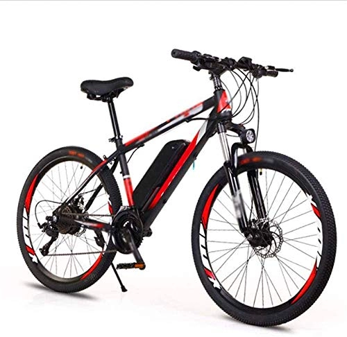 Electric Mountain Bike : Electric Bike Electric Mountain Bike Electric Snow Bike, 26 inch Electric Bikes Bicycle, 36V10A Bikes Double Disc Brake LED adaptive headlights Outdoor Cycling Travel Lithium Battery Beach Cruiser for