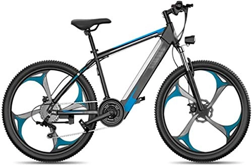 Electric Mountain Bike : Electric Bike Electric Mountain Bike Electric Snow Bike, 26 inch Electric Bikes Bikes, 48V 10A lithium Mountain Bicycle LCD display instrument 27 speeds Double Disc Brake Bike Lithium Battery Beach Cr