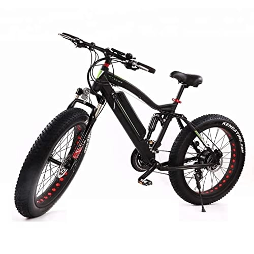 Electric Mountain Bike : Electric Bike for Adults 750W / 1000W Rear Motor Electric Bicycle 26 Inch Fat Tire with 48V 17.5Ah Removable Lithium Battery Ebike