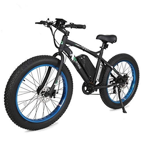 Electric Mountain Bike : Electric Bike for Men & Women, Fat Tires 26 inch 7 Speed Mountain Bicycle, 26", Aluminum Alloy 500w Electric Bicycle e-Bike eco-Bike 12.5Ah