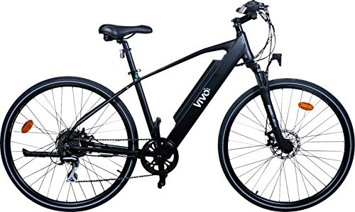 Electric Mountain Bike : Electric bike new 2019 city bike assisted pedals made in Italy Vivo bike VC28H. Ebike with aluminium frame and Samsung battery