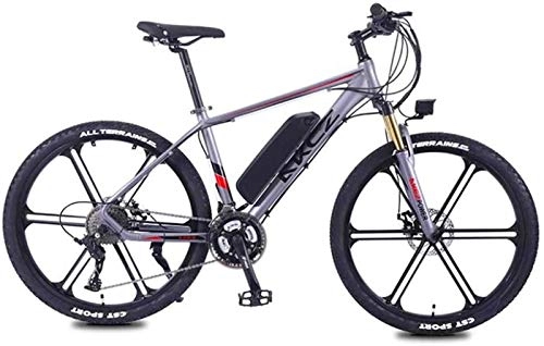 Electric Mountain Bike : Electric Bikes, Adult 26 Inch Electric Mountain Bike, 36V Lithium Battery 27 Speed Electric Bicycle, High-Strength Aluminum Alloy Frame, Magnesium Alloy Wheels , E-Bike ( Color : B , Size : 30KM )