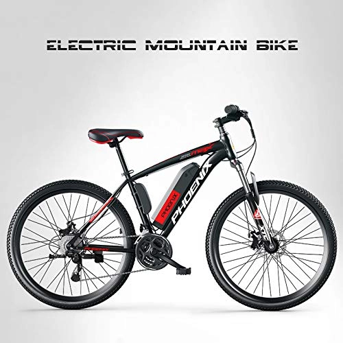 Electric Mountain Bike : Electric Bikes for Adult, Magnesium Alloy Ebikes Bicycles All Terrain, 26" 36V 250W Removable Lithium-Ion Battery Mountain Ebike, for Mens Outdoor Cycling Travel Work Out And Commuting, A