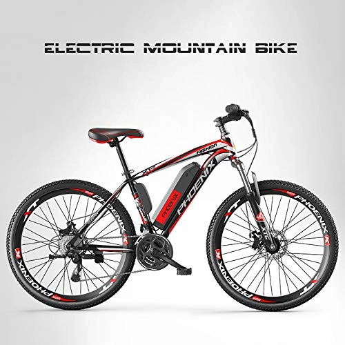 Electric Mountain Bike : Electric Bikes for Adult, Magnesium Alloy Ebikes Bicycles All Terrain, 26" 36V 250W Removable Lithium-Ion Battery Mountain Ebike, for Mens Outdoor Cycling Travel Work Out And Commuting, B