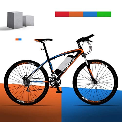 Electric Mountain Bike : Electric Bikes for Adult, Magnesium Alloy Ebikes Bicycles All Terrain, 26" 38V 250W Removable Lithium-Ion Battery Mountain Ebike, for Mens Outdoor Cycling Travel Work Out And Commuting, Orange