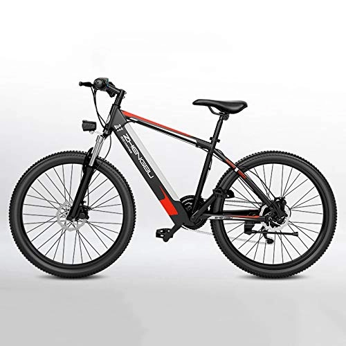 Electric Mountain Bike : Electric Bikes for Adult, Mens Mountain Bike, Magnesium Alloy Ebikes Bicycles All Terrain, 26" 48V 400W Removable Lithium-Ion Battery Bicycle Ebike, for Outdoor Cycling Travel Work Out, Red