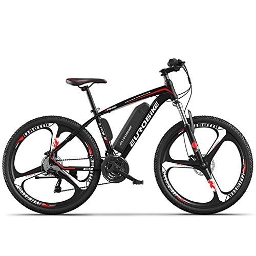 Electric Mountain Bike : Electric Bikes for Adults 26" Mountain E Bike 250W 36V 8Ah Removable Lithium Battery 27-Speed Lightweight City Electric Bicycle with 3 Riding Modes for Beaches Snow Gravel Etc, Black, 8Ah(Electric 35KM)