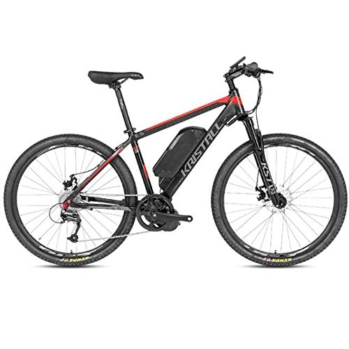 Electric Mountain Bike : Electric Bikes for Adults 350W 48V 10AH Lithium Battery E5 Aluminum Alloy Frame, E-Bike with 9-Speed Shimano Professional Transmission for Outdoor Cycling Work Out, Red