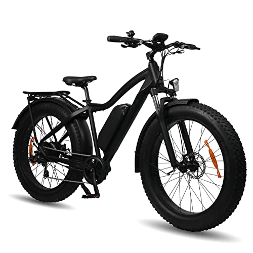 Electric Mountain Bike : Electric Bikes for Adults Electric Bike for Adults 26 Inch Full Terrain Fat Tire 750W Electric Snow Bicycle 48V Li-Ion Battery Ebike for Men