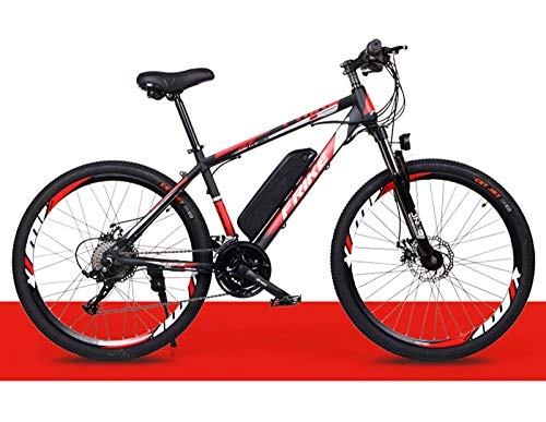 Electric Mountain Bike : Electric Bikes36v / 8ah High-Efficiency Lithium BatteryCommute Ebike With 250W MotorSuitable For Men Women City CommutingDisc Brake, Red