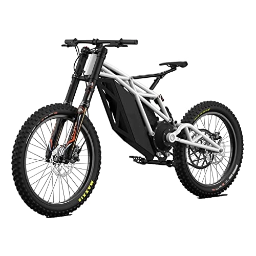 Electric Mountain Bike : Electric Dirt Bike for Adults 60 Mph All Terrain Electric Mountain Bike 8000w Motor 72v 48ah Lithium Battery Light Aluminum Alloy Frame Electric Bicycle
