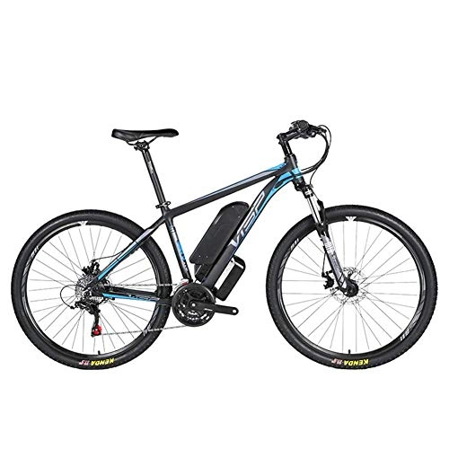 Electric Mountain Bike : Electric in Bike(26-29 Inches), with Removable Large Capacity Lithium-Ion Battery (36V 250W), Electric Bike 24 Speed Gear And Three Working Modes HRTT (Color : Blue)