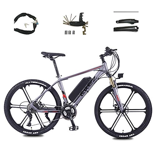 Electric Mountain Bike : Electric Mountain Bike, 26'' Electric Cross-Country Bike, With Removable 36V 13Ah Lithium-Ion Battery, 27 Speed Shifter For Men, Women, Outdoor Sports