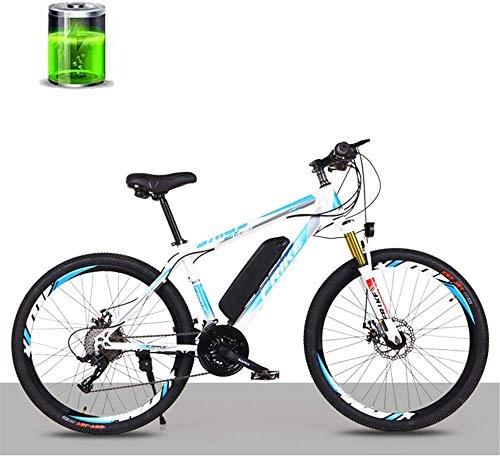 Electric Mountain Bike : Electric Mountain Bike, 26-Inch Electric Lithium Mountain Bike Bicycle, 36V250W Motor / 10AH Lithium Battery Electric Bicycle, 27-Speed Male and Female Adult Off-Road Variable Speed Racing , Bicycle