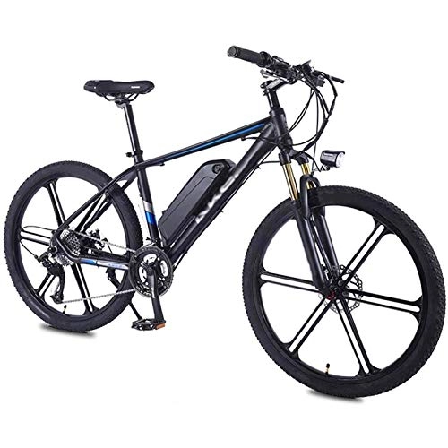 Electric Mountain Bike : Electric Mountain Bike, 26 Inches Electric Bicycle Aluminum Alloy Adult Mountain Bike 36v / 8ah Lithium-ion Battery 27 Speed 350w Motor Max Load 150kg Max Speed 25km / h Disc Brake Portable Bicycle for Co