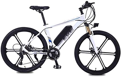 Electric Mountain Bike : Electric Mountain Bike, 26 Inches Electric Bicycle Aluminum Alloy Adult Mountain Bike 36v / 8ah Lithium-ion Battery 27 Speed 350w Motor Max Load 150kg Max Speed 25km / h Disc Brake Portable Bicycle for Co