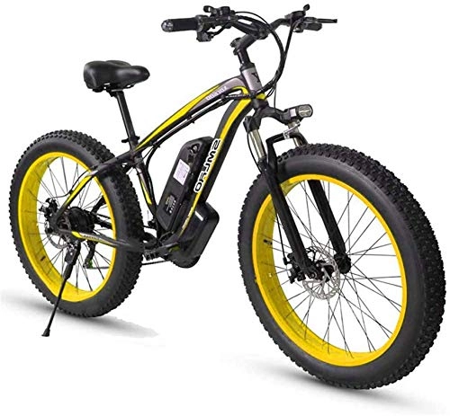 Electric Mountain Bike : Electric Mountain Bike, 26Inch Fat Tire E-Bike Electric Bicycles for Adults, 500W Aluminum Alloy All Terrain E-Bike Removable 48V / 15Ah Lithium-Ion Battery Mountain Bike for Outdoor Travel Commute , Bic