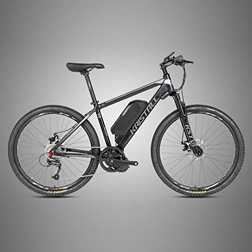 Electric Mountain Bike : Electric mountain bike, 350W electric bike, equipped with detachable 48V / 10AH lithium-ion battery, lockable front fork for outdoor cycling travel exercise-Black Gray 48V10A350W_27.5 inch*15.5 inch