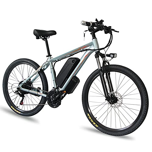 Electric Mountain Bike : Electric Mountain Bike 350W Motor E-Bike 26" Tire 35km / h Adult Ebike with Pedal Assist and 21 Speed 48V 10Ah 15Ah Removable Lithium Battery Suspension Fork0, Blue, 10Ah