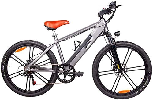 Electric Mountain Bike : Electric Mountain Bike, Adult Electric Mountain Bike, 350W Motor 26-Inch Urban Commuter E-Bike Aluminum Alloy Shock Absorber Front Fork 6-Speed 48V / 10AH Removable Lithium Battery Unisex , Bicycle