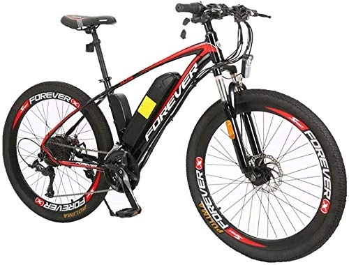 Electric Mountain Bike : Electric Mountain Bike E Bicycle For Adult 26'' Electric Bike 250W 27 Speed Gear Aluminum Alloy Frame With Bicycle Light, Removable Lithium Battery And Battery Charger