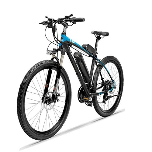 Electric Mountain Bike : Electric Mountain Bike E Bicycle For Adult 26'' Hybrid Bikes Electric Bike 250W High-speed Motor 36V 10.4AH Aluminum Alloy Frame Double Disc Brake, Removable Lithium Battery(Color:blue)