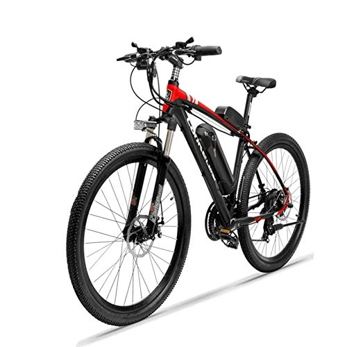 Electric Mountain Bike : Electric Mountain Bike E Bicycle For Adult 26'' Hybrid Bikes Electric Bike 250W High-speed Motor 36V 10.4AH Aluminum Alloy Frame Double Disc Brake, Removable Lithium Battery(Color:red)