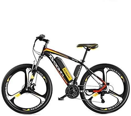 Electric Mountain Bike : Electric Mountain Bike, Electric Bikes For Adult, Mens Mountain Bike, High Steel Carbon Ebikes Bicycles All Terrain, 26" 36V 250W Removable Lithium-Ion Battery Bicycle Ebike , Bicycle ( Color : Yellow )