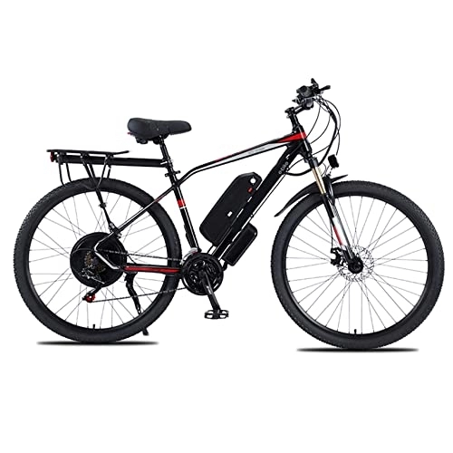 Electric Mountain Bike : Electric Mountain Bike for Adult 29"E-MTB Bicycle with Removable Lithium-Ion Battery 48V 13A for Men, 21Speed Gears, Double Disc Brakes, Black, 29 inch