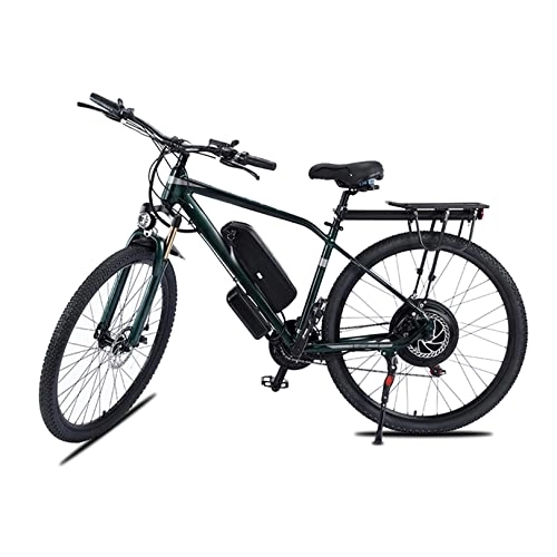 Electric Mountain Bike : Electric Mountain Bike for Adult 29"E-MTB Bicycle with Removable Lithium-Ion Battery 48V 13A for Men, 21Speed Gears, Double Disc Brakes, Green, 29 inch