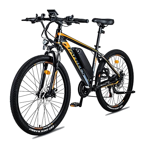 Electric Mountain Bike : Electric Mountain Bike Load Capacity 265lbs Mountain Electric Bicycle Men Weekend Trip and Outdoor Discovery (Black)