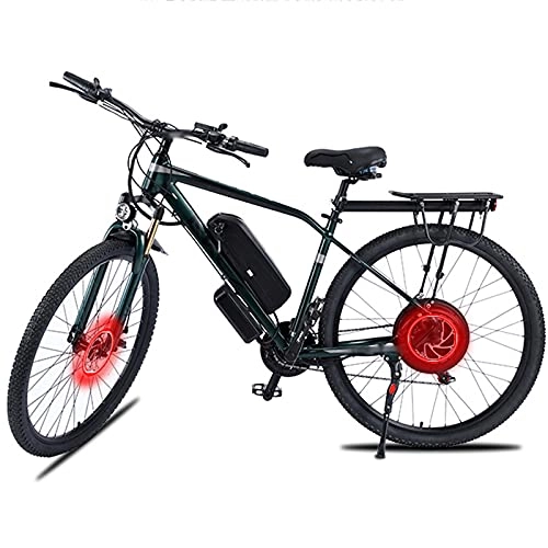 Electric Mountain Bike : Electric Mountain Bike, Snowbike for Adult, Fat Tire Bicycle E-Bike All Terrain, 48V1000w Motor, 13AH Removable Lithium Battery 21 Speed Shifter, for Outdoor Cycling Travel, Green