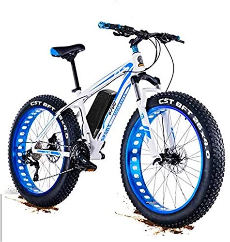 Electric Mountain Bike : Electric Mountain Bike, Upgrade 48V 1500w Electric Mountain Bicycle 26 Inch Fat Tire E-Bike （50-60km / h） Cruiser Mens Sports Bike Full Suspension Lithium Battery MTB Dirtbike , Bicycle ( Color : A )