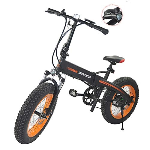 Electric Mountain Bike : Electric Mountain Bike with 48V 250W High Power Battery 20 inch 7 Speeds Folding Mountain E-Bike Citybike Commuter Bicycle, Dual Disc Brakes and Suspension Fork, Black