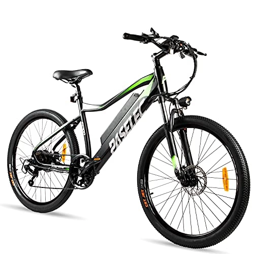 Electric Mountain Bike : Electric Mountain Bikes for Adults E-bike 350W Powerful Bicycle 48v 11.6AH Battery Ebike 26inch Aluminum Alloy Frame Suspension Fork with 7 Speed Gears & Power Energy Saving System (Black)