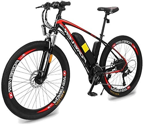 Electric Mountain Bike : Electric Snow Bike, 26'' Electric Mountain Bike With Removable Large Capacity Lithium-Ion Battery (36V 12Ah), Electric Bike 27 Speed Gear And Three Working Modes Lithium Battery Beach Cruiser for Adul