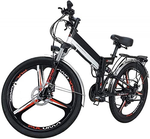 Electric Mountain Bike : Electric Snow Bike, Electric Bikes for Adults, Mountain Ebike Bicycles Aluminum Alloy Frame Disc Brakes LCD Screen Three Riding Mode Disc Brake for Adult Mens Women 300W 48V Lithium Battery Beach Crui