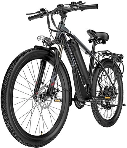 Electric Mountain Bike : Electric Snow Bike, Electric Mountain Bike, 400W 26'' Waterproof Electric Bicycle with Removable 48V 10.4AH Lithium-Ion Battery for Adults, 21 Speed Shifter E-Bike Lithium Battery Beach Cruiser for Ad