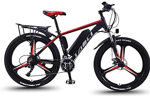 Electric Mountain Bike : Electric Snow Bike, Magnesium Alloy Integrated Tire Electric Bike 26In Mountain E-Bike, 21Speed Variable Speed Electric Bicycle with Removable 13AH Lithium-Ion Battery for Men Women Adults Lithium Bat