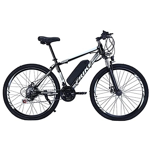 Electric Mountain Bike : Electricmountain Bike 27.5" 250W Electric Bicycle With 36V 10Ah Removable Lithium Battery, 21 Speed Gearbox, 35km / H, Charging Mileage Up To 35-50km(Color:blue) (White)