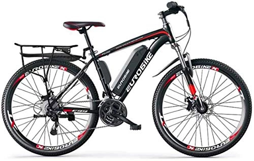 Electric Mountain Bike : Fangfang Electric Bikes, Adult 26 Inch Electric Mountain Bike, 36V Lithium Battery, 27 Speed High-Carbon Steel Offroad Electric Bicycle, E-Bike (Color : A, Size : 40KM)