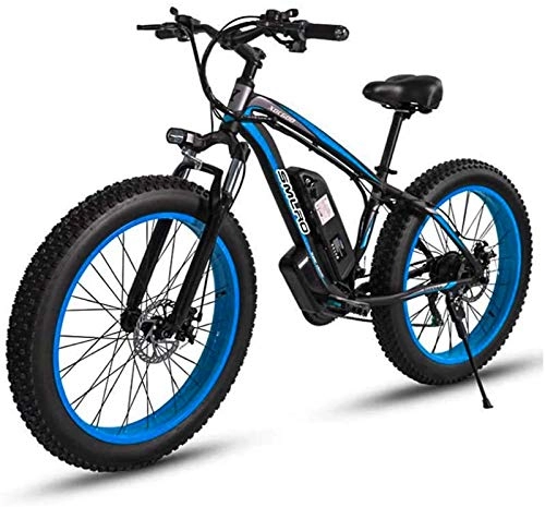 Electric Mountain Bike : Fangfang Electric Bikes, Adult 26 Inch Electric Mountain Bike, 48V Lithium Battery Aluminum Alloy 18.5 Inch Frame 27 Speed Electric Snow Bicycle, With LCD Display, E-Bike (Color : C, Size : 10AH)