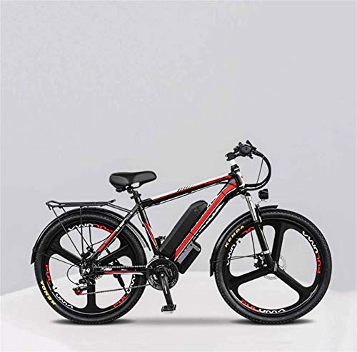Electric Mountain Bike : Fangfang Electric Bikes, Adult Electric Mountain Bike, 48V Lithium Battery Aluminum Alloy Electric Bicycle, LCD Display Oil Brake 26 Inch Magnesium Alloy Wheels, E-Bike (Size : 17AH)