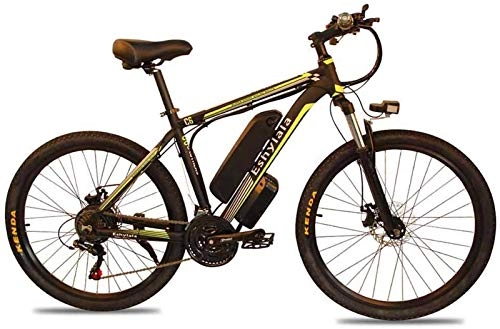 Electric Mountain Bike : Fangfang Electric Bikes, Electric Bicycle Lithium Battery Assisted Mountain Bike Adult Electromagnetic Brake Anti-Skid Shock Absorber 48 V 27 Speed, E-Bike (Color : 3, Size : 48V15AH350W)